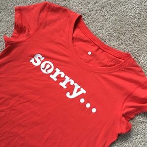 LULULEMON “sorry” t shirt